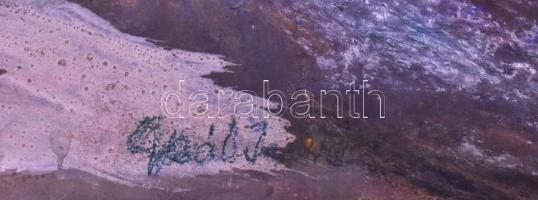 Gaál Imre Péter (1921-2013): Városrészlet (Vác vagy környéke). Olaj, farost, jelzett, fa keretben, 5...