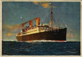 SS Berlin German ocean liner. Norddeutscher Lloyd Bremen (non PC) (EK)