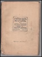 1953 Műemlék jegyzék az 1953 júniusi állapot szerint. Stencilezett kézirat. 225p. Csak 450 pld!