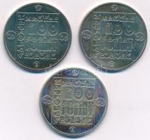 1985. 100Ft alpakka (3xklf) "Természetvédelem - Mocsári Teknős, Vadmacska, Vidra" kapszulá...