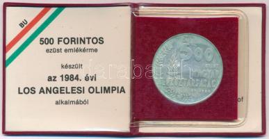 1984. 500Ft Ag "Nyári Olimpiai Játékok - Los Angeles" eredeti tokban, tanúsítvánnyal T:BU
...