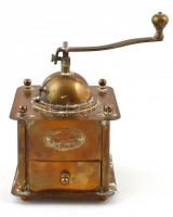 Réz asztali kávédaraló, m: 20,5 cm