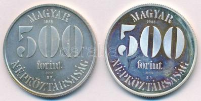 1988. 500Ft Ag "Labdarúgó Európa-Bajnokság" (2xklf) kapszulában T:BU,1 (eredetileg PP) kis...