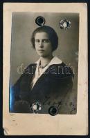 1925 Budapest Székesfőváros Állat- és Növénykertje Tisztelet-jegy, kissé sérült fotóval, 10x6,5 cm