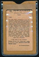 1946 Budapest Székesfővárosi Közlekedési Rt. (BSzKrt) fényképes bérlet, 4 szelvénnyel (április, máju...