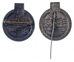 1948. "A Magyar Sportoló Ifjúság Szabadság Ünnepe" ezüst és bronzfokozatú Br lemezjelvény ...