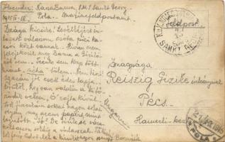 1915 SMS Sankt Georg osztrák-magyar páncélos cirkáló matrózai a fedélzeten / K.u.K. Kriegsmarine Pan...
