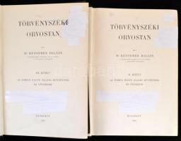 Kenyeres Balázs: Törvényszéki orvostan. II.-II. Köt. Magyar Orvosi Könyvkiadó-Társulat Könyvtára CV ...