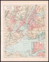 cca 1900-1910 49 db vegyes térkép különböző országokról, városokról, közte: Amszterdam, New York, Fr...