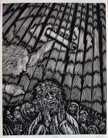 Gy. Szabó Béla: Jelenések Könyve, fametszet mappa, 22 lappal, jelzettek. 50x35 cm