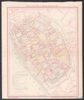 cca 1890-1900 8 db magyarországi város térkép, közte: Szabadka, Győr, Pécs stb., hajtott