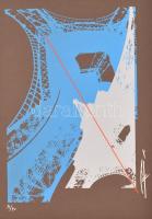 Hervé, Rodolf (1957-2000): Eiffel-torony. Szitanyomat, papír, jelzett, számozott (31/40), 34,5x21 cm.