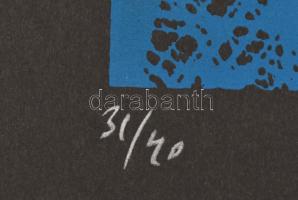 Hervé, Rodolf (1957-2000): Eiffel-torony. Szitanyomat, papír, jelzett, számozott (31/40), 34,5x21 cm