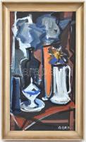 Gera Éva(1923-1996): Csendélet. Olaj, farost, jelzett, 60x35 cm Keretben
