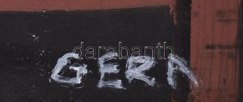 Gera Éva(1923-1996): Csendélet. Olaj, farost, jelzett, 60x35 cm Keretben