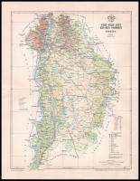 cca 1890-1900 35 db magyarországi vármegyés térkép, közte: Maros-Torda, Abauj-Torna, Alsó-Fehér, stb...