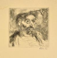 Szász E jelzéssel: 2 db rézkarc. 10x9 cm