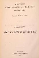 Belky János: Törvényszéki orvostan. A holttest jelenségeiről és a személyazonosságról szóló részt ki...