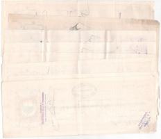 Budapest 1929. 10db-os váltó tétel, mind kitöltött, bélyegzésekkel T:III