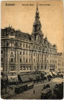 Budapest VII. New York palota, Harsányi Testvérek New York kávéháza, villamos. Photobrom 87. (EB)