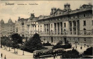 1910 Budapest V. Szabadság tér, villamos. Photobrom 82. (EB)