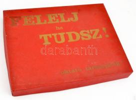 Felelj ha tudsz! Oktató társasjáték, eredeti dobozában, hiányos