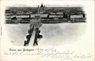1899 Budapest, Lánchíd. Tietze kiadása (EK)