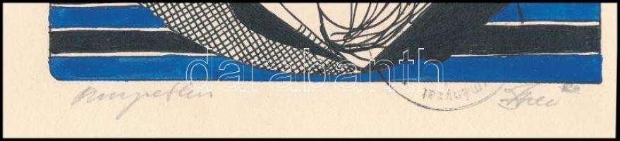 Szász jelzéssel: Arc. Vegyes technika, papír. 12x12 cm