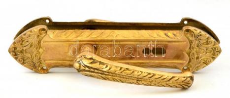 Réz kilincs garnitúra cím méret: 21 cm, kilincs, kulcs közötti 10 cm