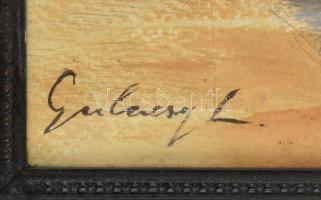 Gulácsy jelzéssel: Portré. Vegyes technika, papír. Sérült üvegezett keretben, 28,5x23 cm