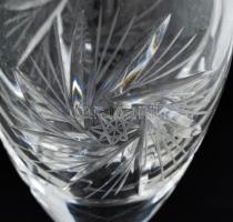 Kristály boros pohár készlet. 6 db. Hibátlanok + 2 korsó