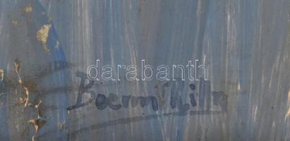 Boemm jelzéssel: Kettős portré. Olaj, papír, sérült 38x30,5 cm