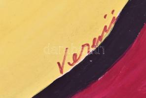 Keserű jelzéssel: Szem. Vegyes technika, papír. 42x29,5 cm