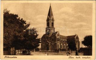 1934 Budapest XV. Rákospalota, Római katolikus templom. Kostyál Károly kiadása (EK)