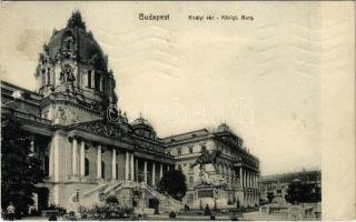 1915 Budapest I. Királyi vár, Jenő herceg szobra. Photobrom 62. (kis szakadás / small tear)