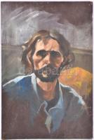 Remsey jelzéssel: Portré. Olaj, farost, sarkainál kissé sérült. 60x39,5 cm