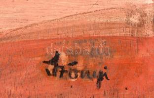 Szőnyi jelzéssel: Fekvő női akt. Olaj, fa. 24x35 cm