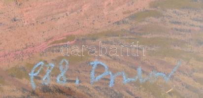 Bodor Miklós (1925-2010): Parcel (Kiskunhalas környéke). Pasztell, papír, jelzett és datált (Bodor 9...