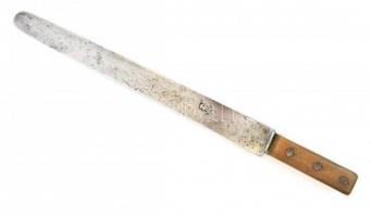 Nagyméretű tortavágó kés, Au Kabyle jelzéssel, h: 40,5 cm