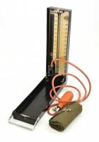 Higanyos vérnyomásmérő, működőképes, tokban, 6,5x35 cm