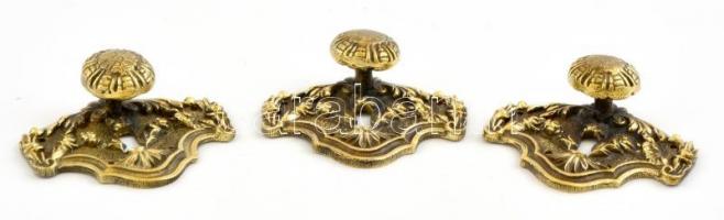 Fém zárcímke, 3db, egyforma, 6x7,5 cm