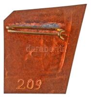 DN "Veszprém Megyei Kék Túra - Sümeg-Bodajk" zománcozott fém jelvény, hátoldalán "209...