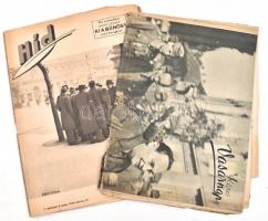 1944 október 24., Képes Vasárnap, Szálasi Ferenccel a címlapon, sok II. világháborús fotóval, sérült, szakadt + Híd, 1944. március 15, több írással az 1848-as forradalamról, sok korabeli reklámmal