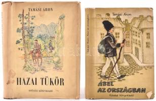 2 db Tamási Áron könyv: Ábel az országban; Hazai tükör. Bp., Ifjúsági Könyvkiadó. Félvászon-, illetve kiadói egészvászon-kötésekben, eredeti papírborítóban.