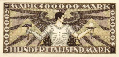 Német Birodalom/Weimari Köztársaság/Baden/Badische Bank 1923. 500.000M (3x) klf szériabetűkkel T:I,I...