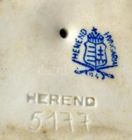 Herendi porcelán gém figura, kézzel festett, jelzett, apró kopásnyomokkal, m: 17 cm