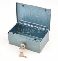 Fém pénzkazetta 2 db kulccsal, 7x12x18,5 cm