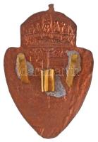 ~1930. "Szegedi M. Kir. Áll. Baross Gábor Gimnázium" zománcozott sapkajelvény (57x38mm) T:...