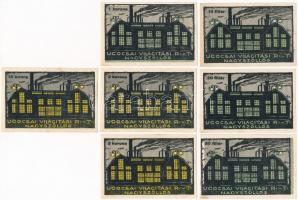 Nagyszőllős 1919. 10f + 20f + 50f + 1K + 2K + 5K +10K "Ugocsai Világítási Rt." utalvány. T...