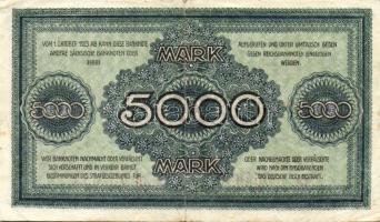 Német Birodalom/Weimari Köztársaság/Szászország/Sächische Bank 1923. 5000M (3x) klf szériabetűkkel T...